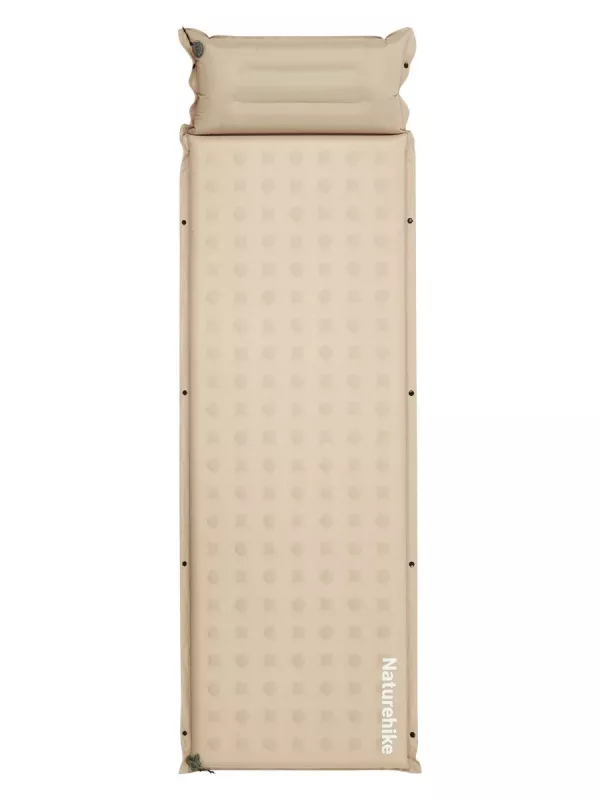 Самонадувающийся коврик Naturehike D Series 3 см R3,1 с подушкой бежевый